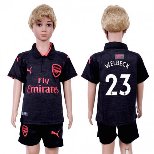 Arsenal #23 Welbeck Sec Away Kid Soccer Club Jersey - Click Image to Close